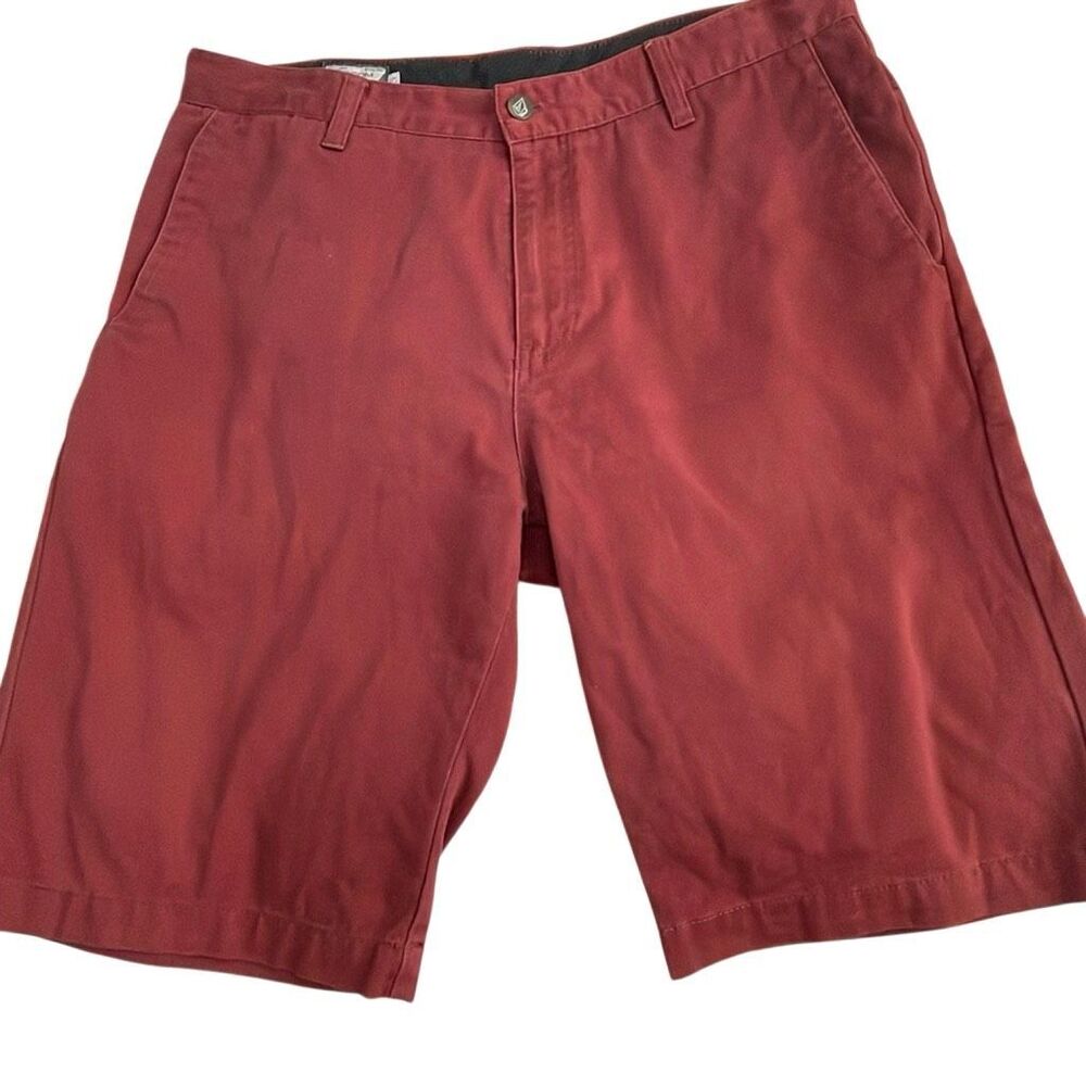 Volcom Deep Red/Rust Walking Shorts - Size 33 11” inseam